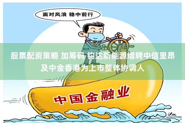 股票配资策略 加筹码 钧达新能源增聘中信里昂及中金香港为上市整体协调人