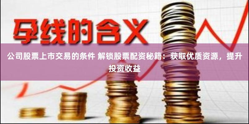 公司股票上市交易的条件 解锁股票配资秘籍：获取优质资源，提升投资收益